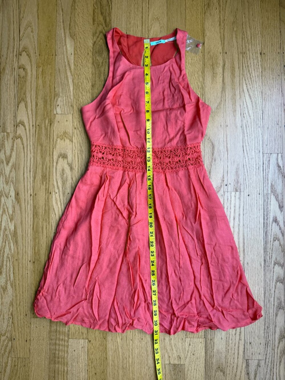 NEW UO X Kimchi Blue Coral Crochet Lace Waist Fit & Flare Open Back Dress - 0 - Picture 4 of 10